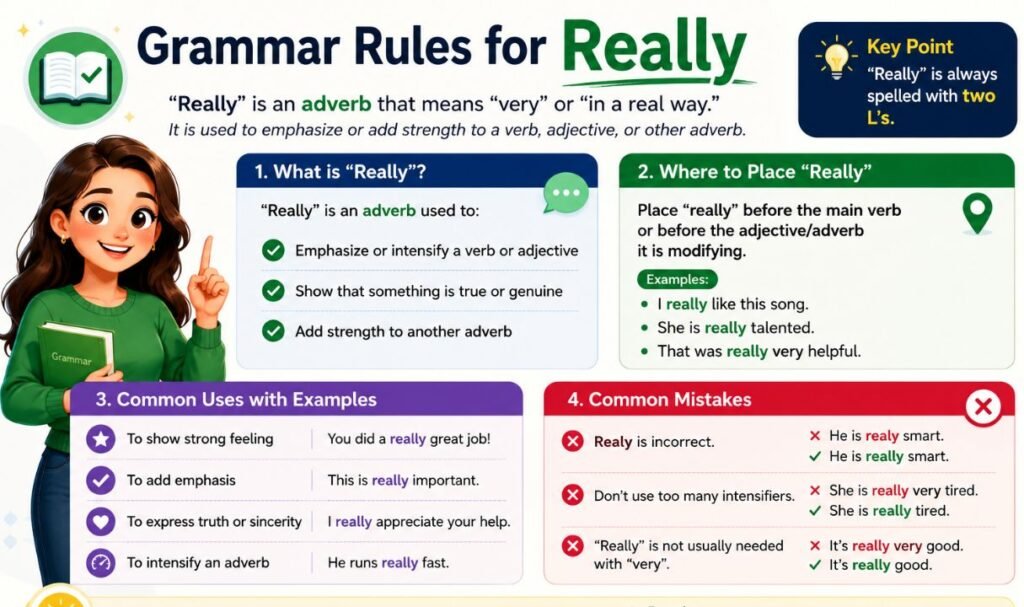 Grammar Rules for Really