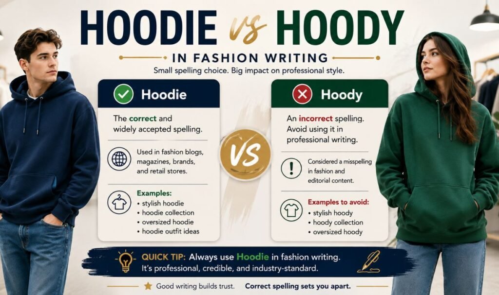 Hoodie vs Hoody in Fashion Writing
