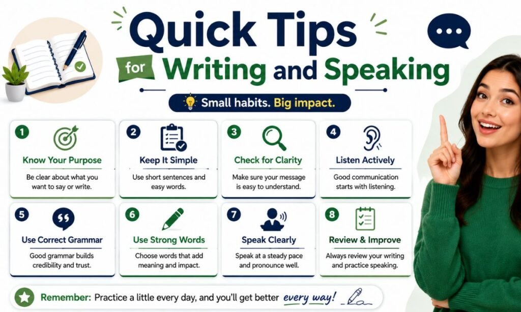 Quick tips for writing and speaking