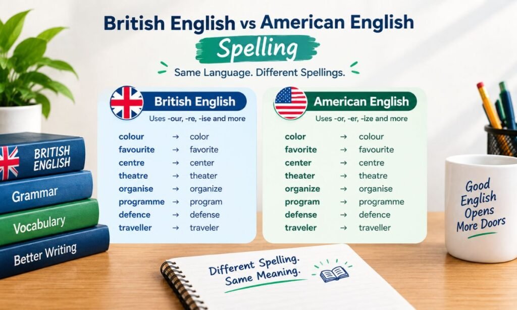 British English vs American English Spelling (4)
