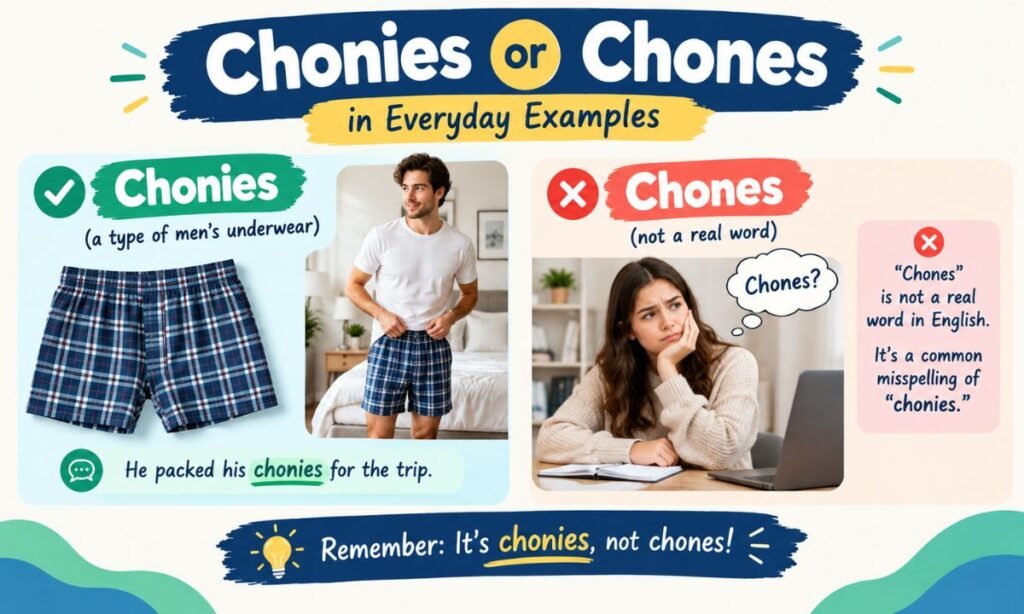 Chonies or Chones in Everyday Examples
