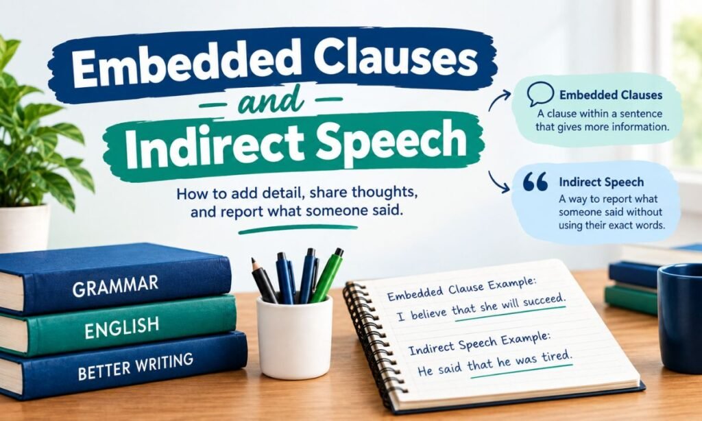 Embedded Clauses and Indirect Speech