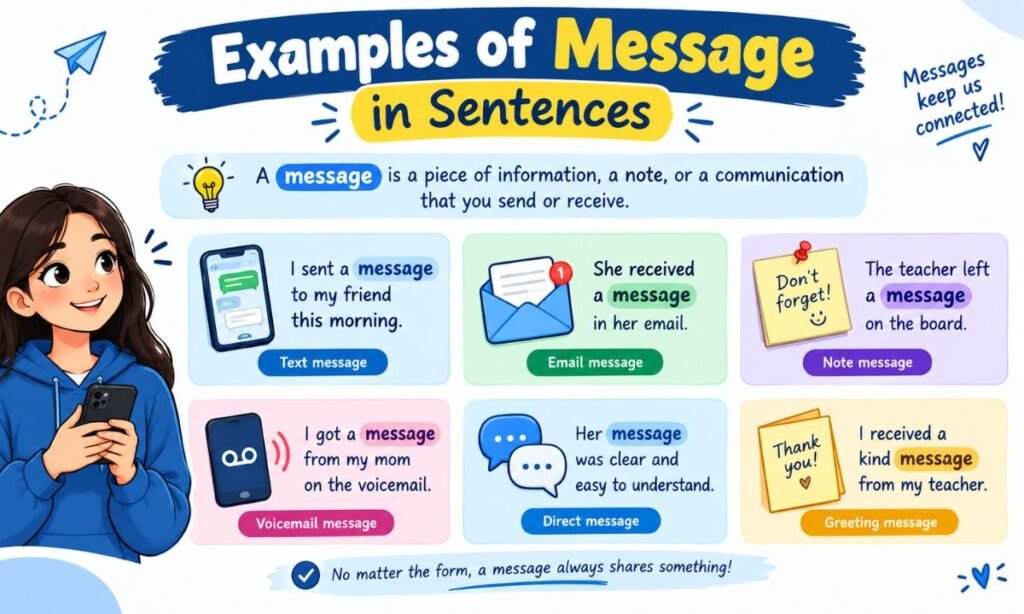 Examples of Message in Sentences