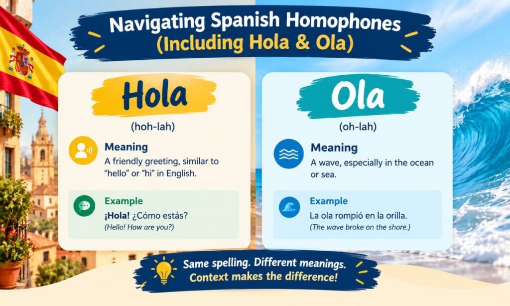 Navigating Spanish Homophones (Including Hola & Ola)