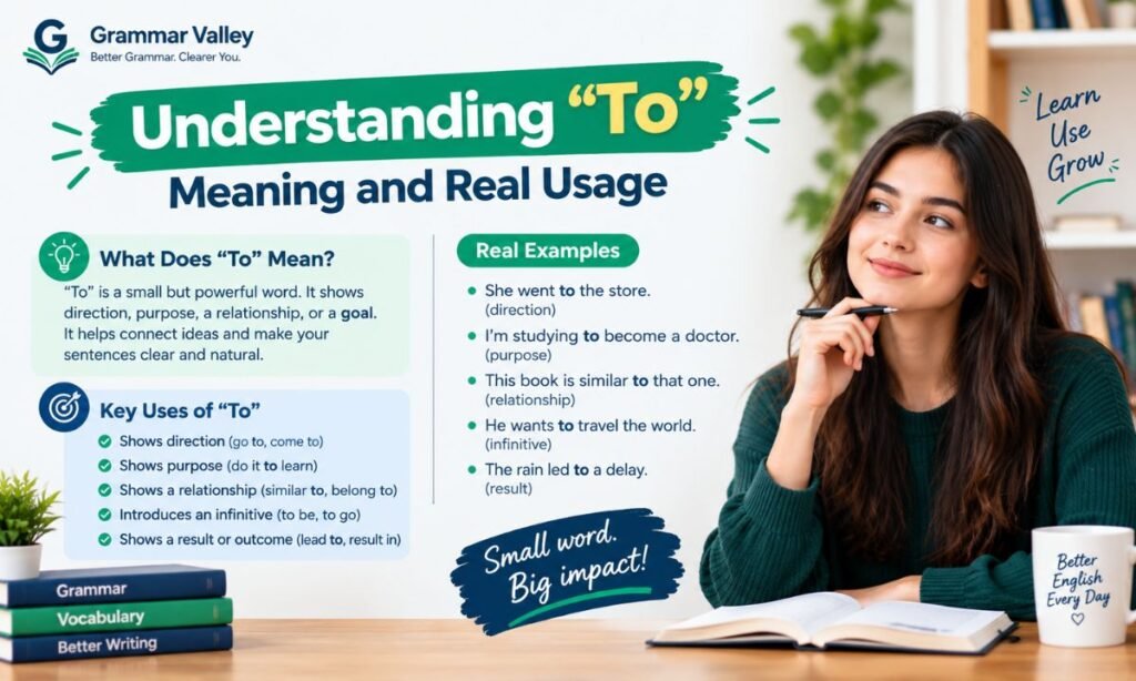 Understanding To Meaning and Real Usage
