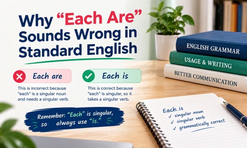 Why Each Are Sounds Wrong in Standard English
