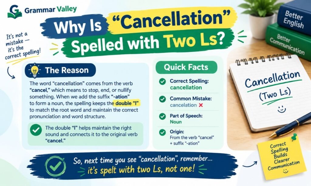 Why Is Cancellation Spelled with Two Ls