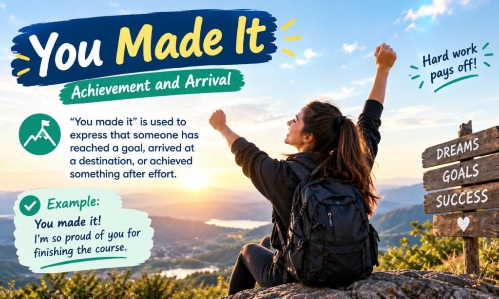 You Made It — Achievement and Arrival