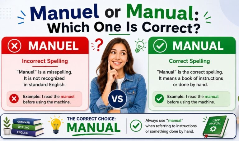 Manuel or Manual Which One Is Correct