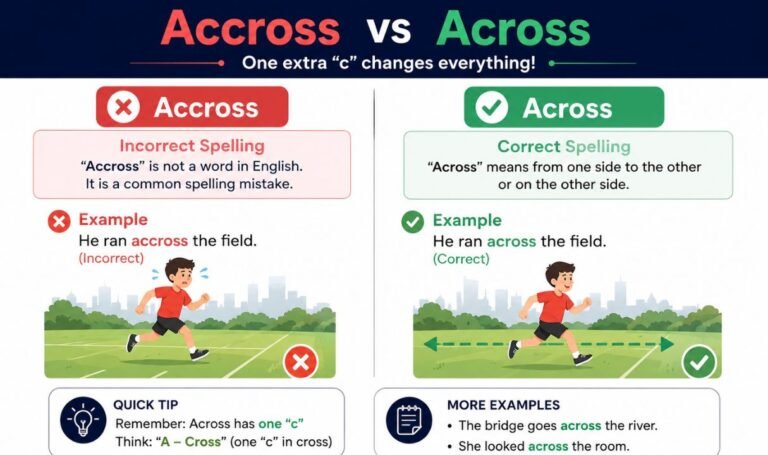 Accross vs Across