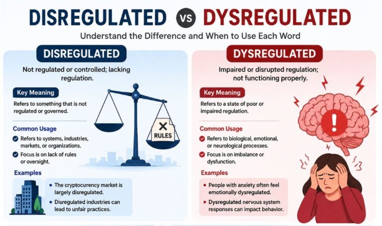 Disregulated vs Dysregulated