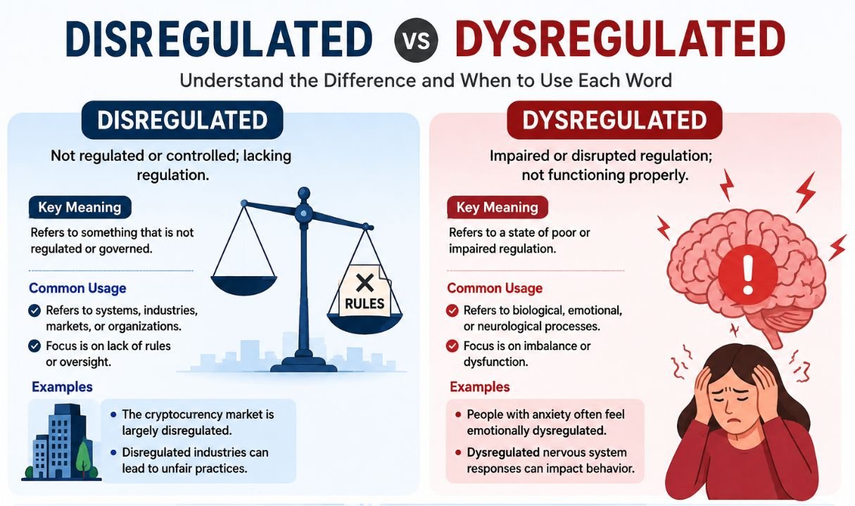 Disregulated vs Dysregulated