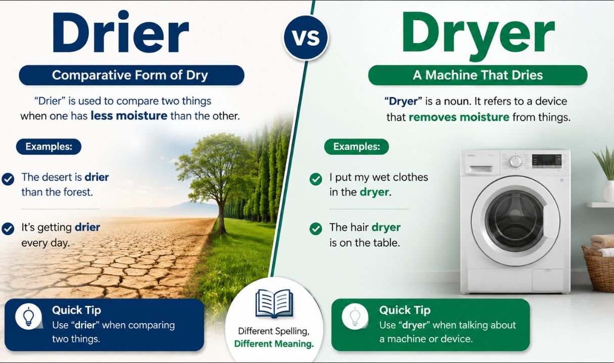 Drier vs Dryer