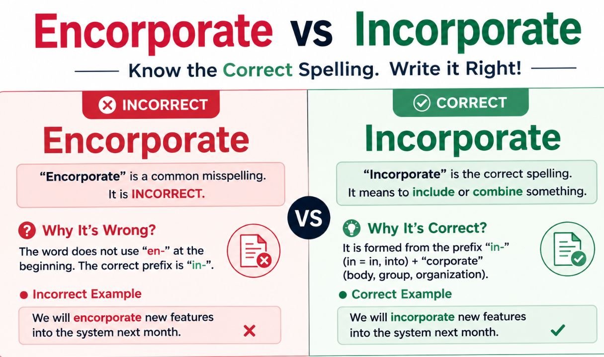 Encorporate vs Incorporate