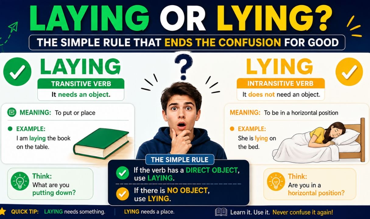 Laying or Lying