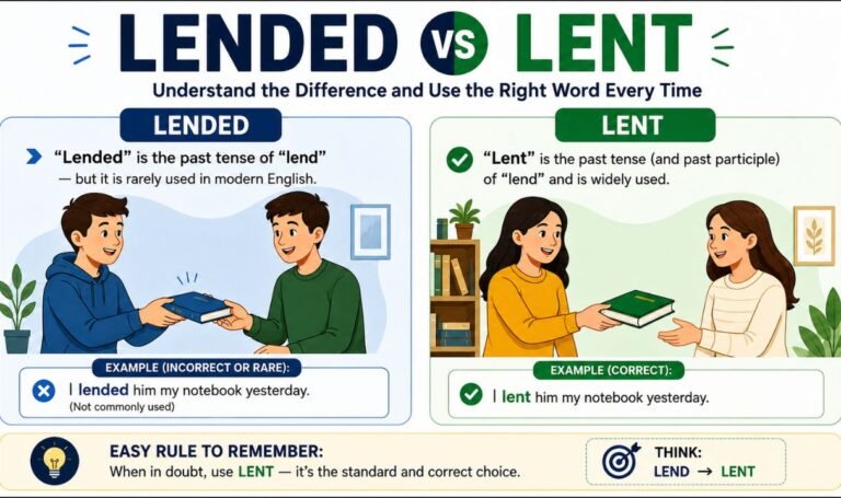 Lended vs Lent