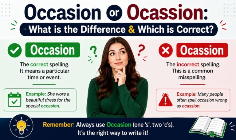 Occasion or Ocassion What is the Difference & Which is Correct