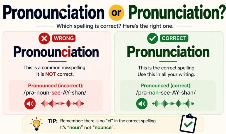 Pronounciation or Pronunciation