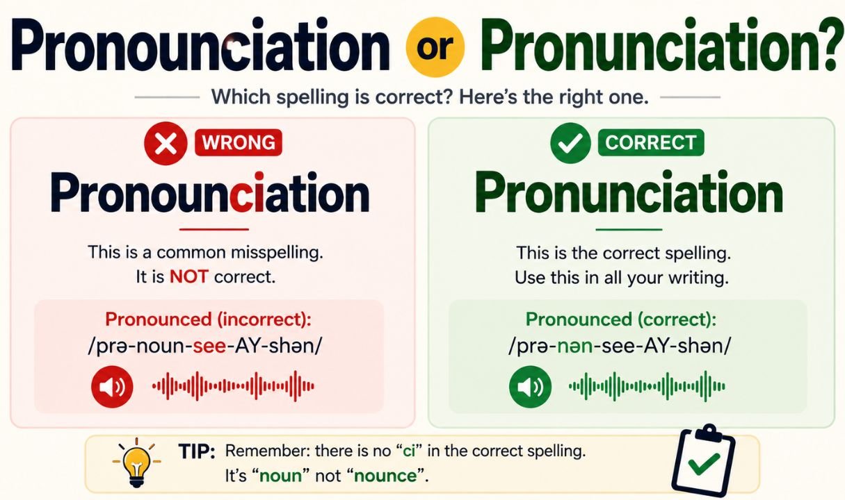 Pronounciation or Pronunciation