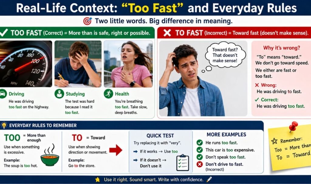 Real-Life Context: "Too Fast" and Everyday Rules