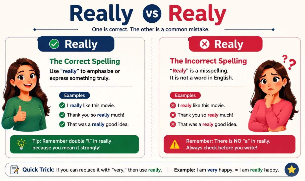 Really vs Realy