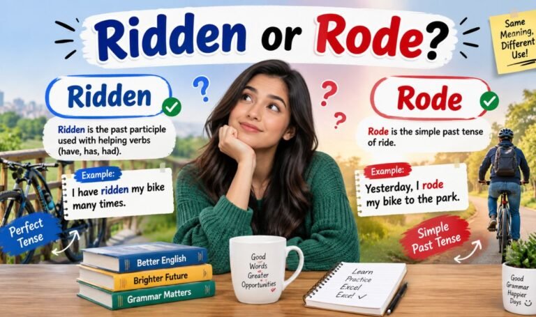 Ridden or Rode