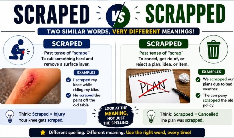 Scraped vs Scrapped