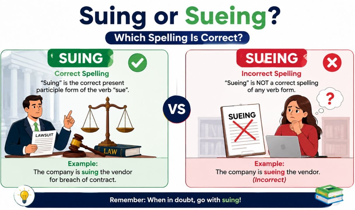 Suing or Sueing