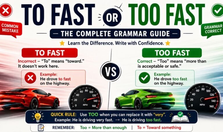 To Fast or Too Fast The Complete Grammar Guide