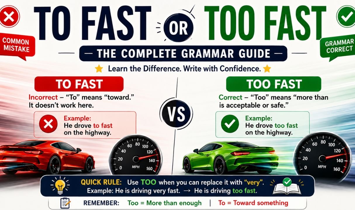 To Fast or Too Fast The Complete Grammar Guide
