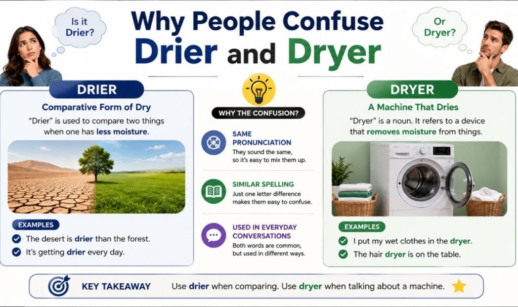 Why People Confuse Drier and Dryer