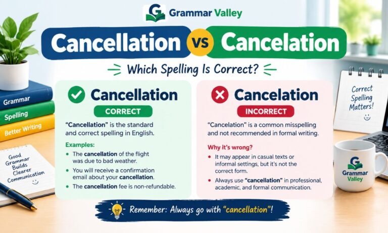 Cancellation vs Cancelation