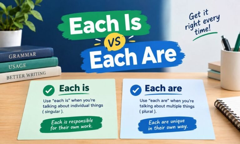 Each Is or Each Are