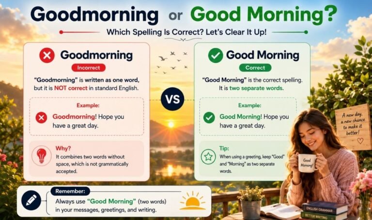 Goodmorning or Good Morning