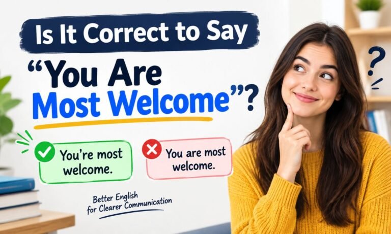 Is It Correct to Say You Are Most Welcome