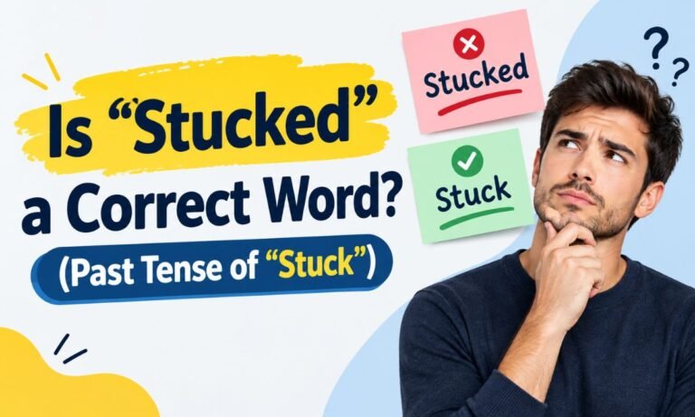 Is Stucked a Correct Word (Past Tense of Stuck)