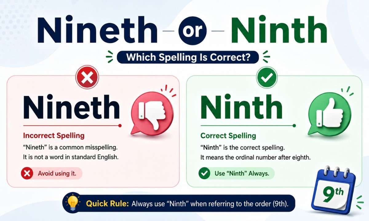 Nineth or Ninth
