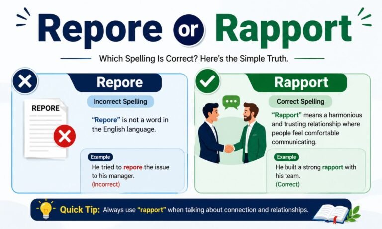 Repore or Rapport