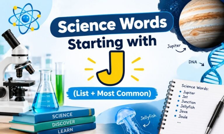 Science Words Starting with J