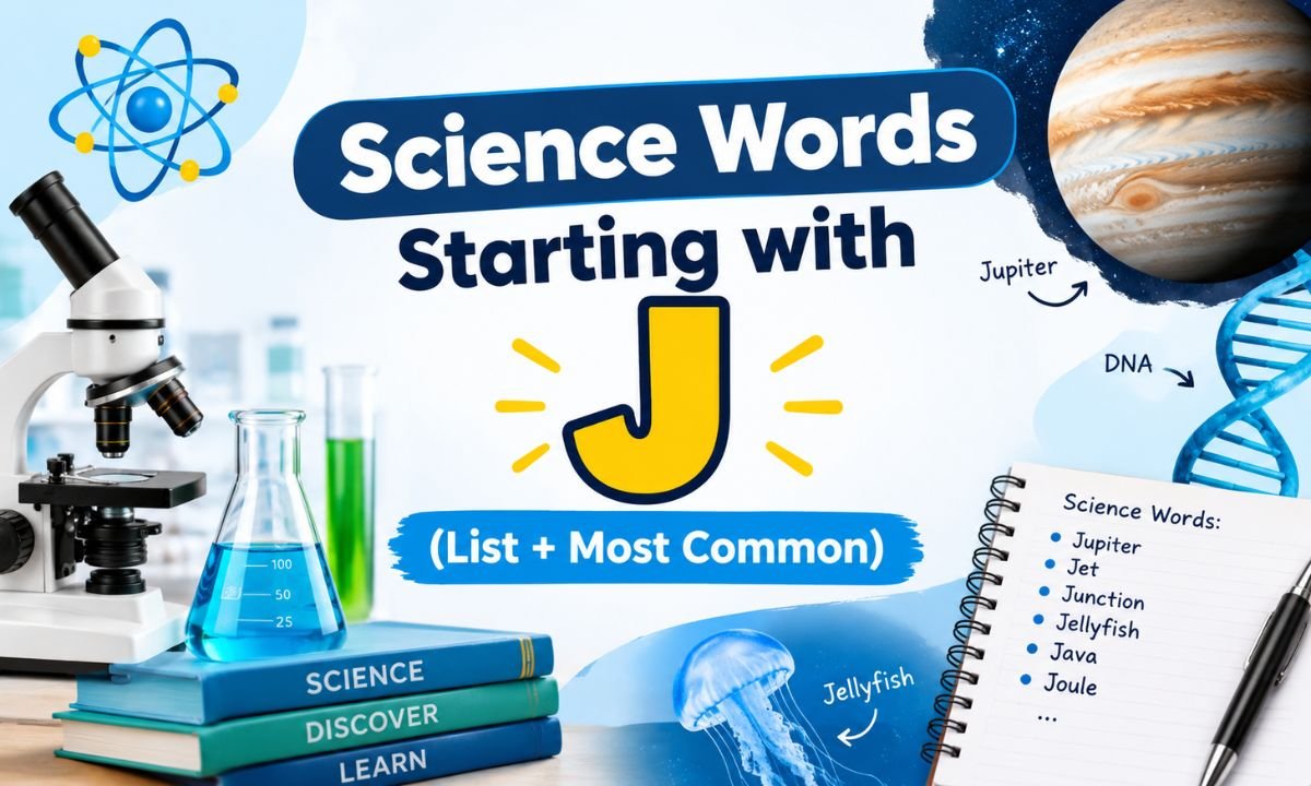 Science Words Starting with J