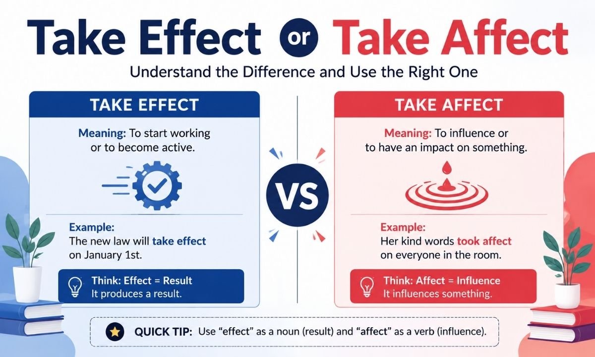 Take Effect or Take Affect