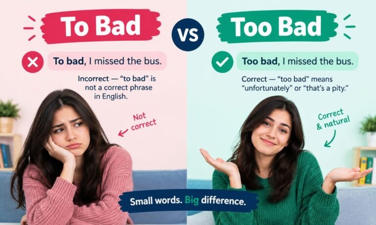 To Bad vs Too Bad