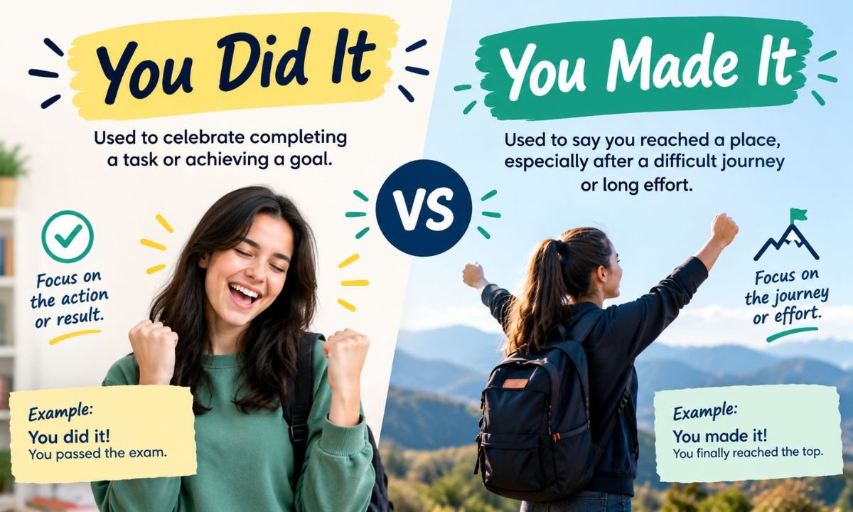 You Did It vs. You Made It